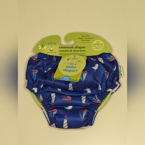 I Play by Green Sprouts Swimsuit Diaper 6 Months (10-18lbs) Reusable Absorbent